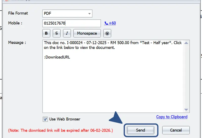 AutoCount WhatsApp Send AutoCount WhatsApp Send